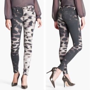 J Brand Glacier Print Mid Rise Super Skinny Jeans